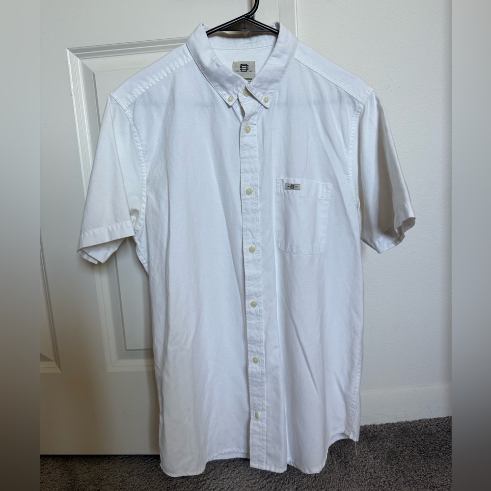 Men's Classic White Button-Down Shirt